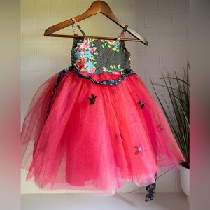 Magpie & Mabel size 3 Black and Ref floral dress